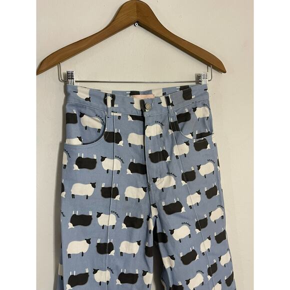 Lisa Says Gah 27 Jeans Robyn Counting Sheep High Rise Blue Slim Waist Slight Leg - Picture 5 of 11